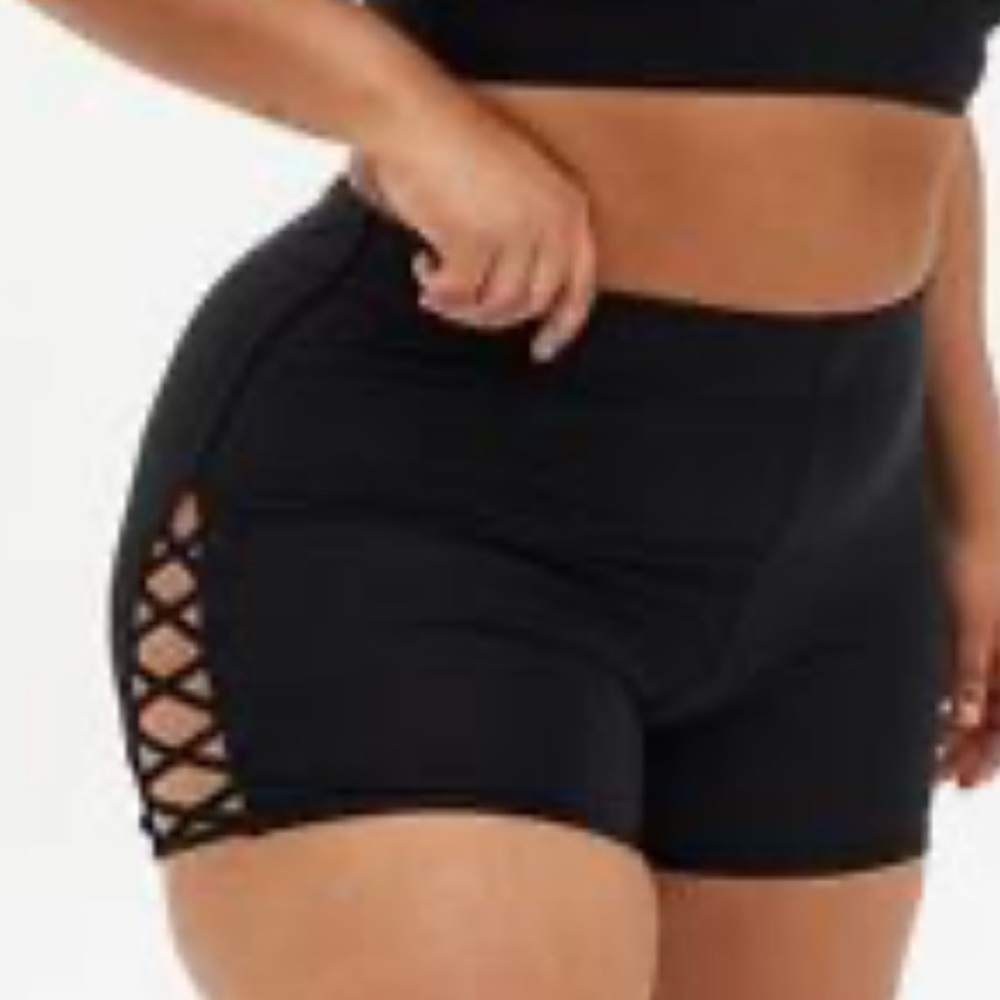 Torrid High-Rise Strappy Side 3.5 Inch Swim Shorts